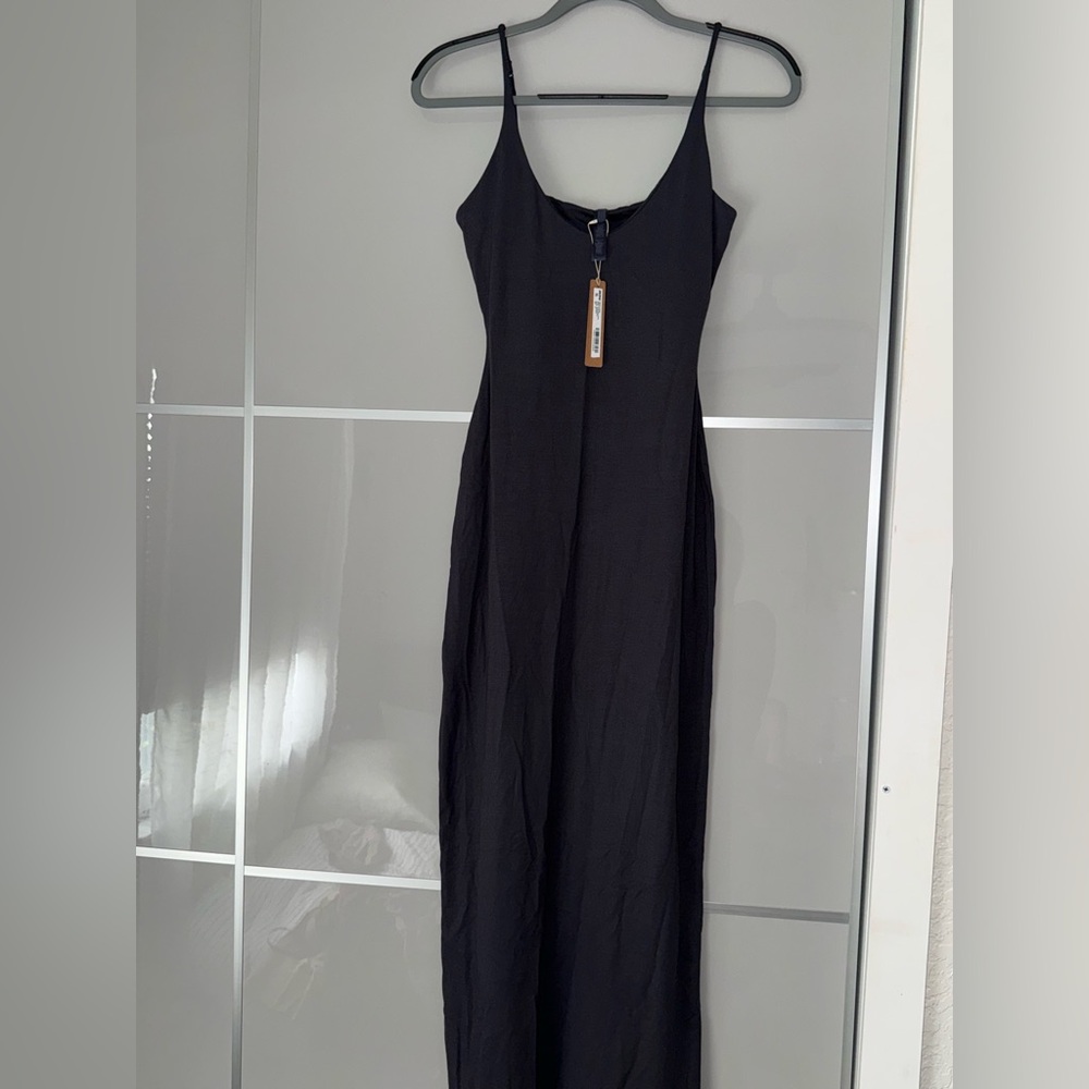 SKIMS smooth lounge skimpy scoop neck dress
